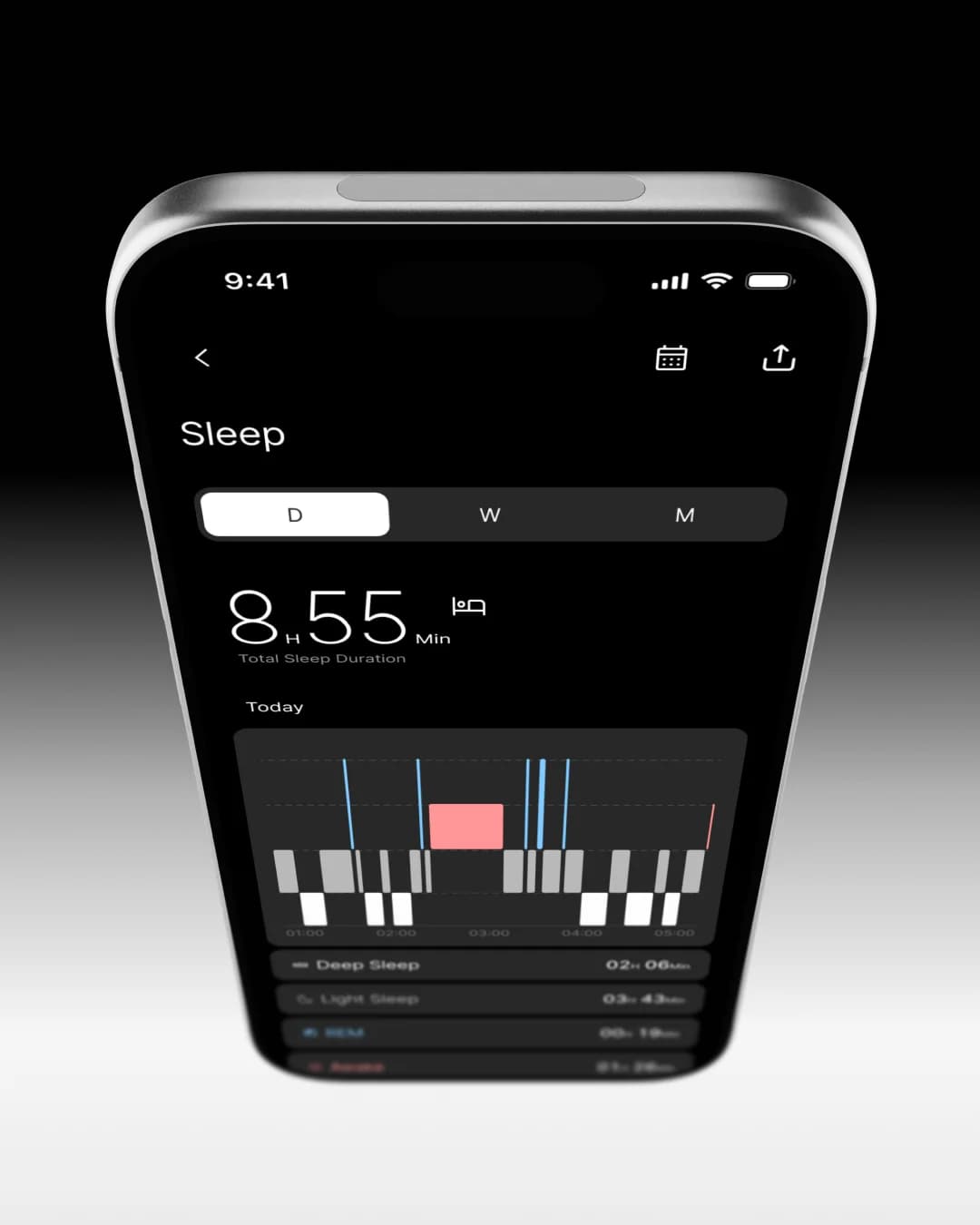 STARE App sleep tracking on a phone